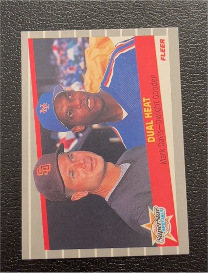 1989 Fleer #635 Mark Davis / Dwight Gooden — front