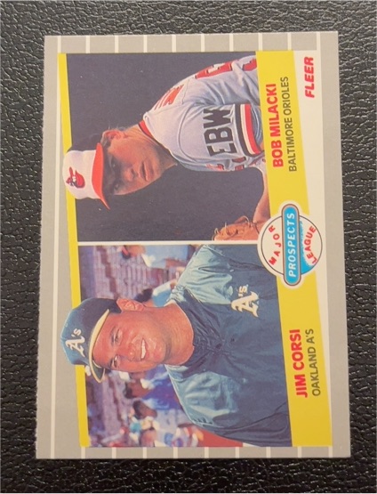 1989 Fleer #649 Jim Corsi / Bob Milacki — front