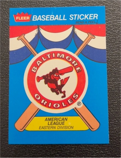 1989 Fleer #NNO Baltimore Orioles Team Stickers — front