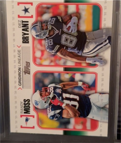 2010 Topps Gridiron Lineage #GL-MBR Randy Moss, Dez Bryant — front