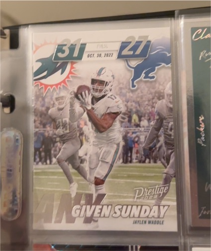 2023 Panini Prestige #AGS-20 Jaylen Waddle Any Given Sunday — front