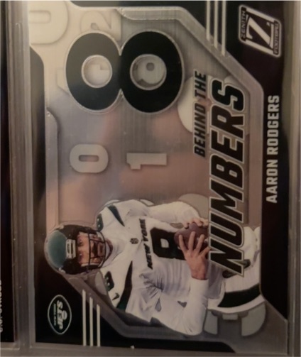 2023 Panini Zenith #1 Aaron Rodgers Behind the Numbers — front
