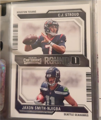 2023 Panini Contenders Round 1 Numbers #4 C.J. Stroud / Jaxon Smith-Njigba — front