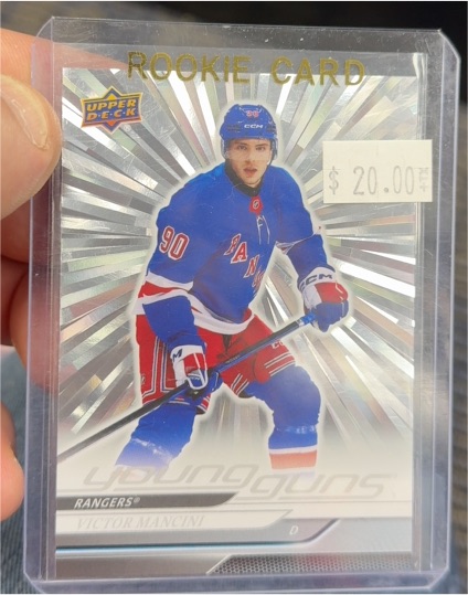 2024-25 Upper Deck #464 Victor Mancini Young Guns Outburst Silver — front