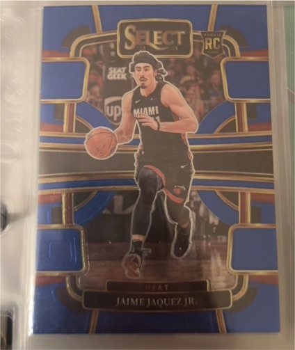 2023-24 Panini Select #100 Jaime Jaquez Jr. Blue Concourse RC Miami Heat — front