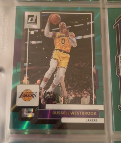 2022-23 Donruss #127 Russell Westbrook Green Laser — front