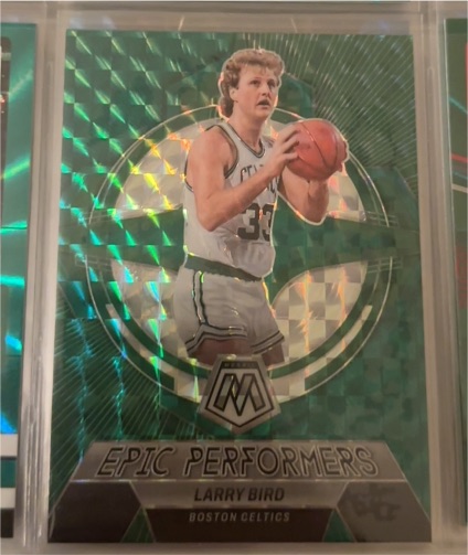 2022 Panini Mosaic Epic Performers #EP-LB Larry Bird — front