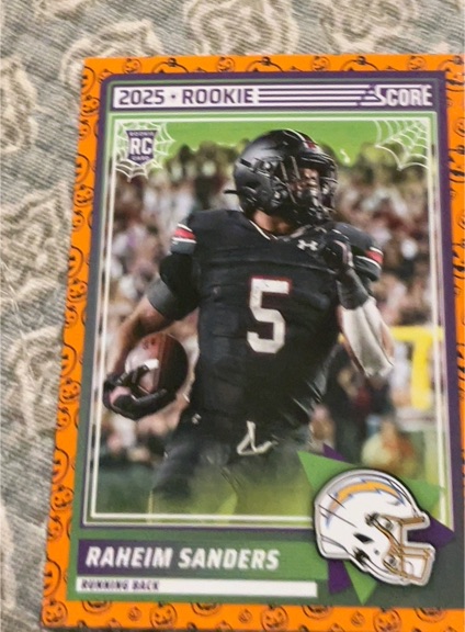 2025 Panini Score A Treat #45 Raheim Sanders — front