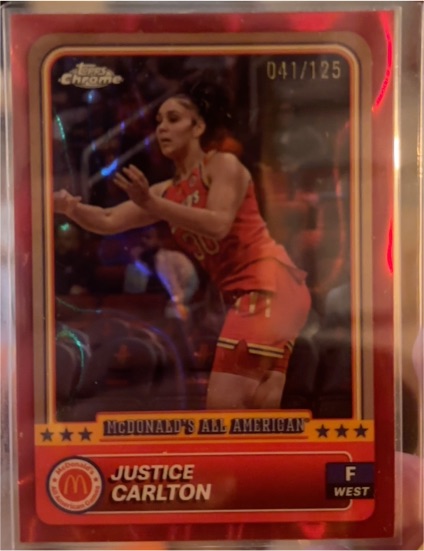 2024 Topps Chrome McDonald's All-American #15 Justice Carlton — front