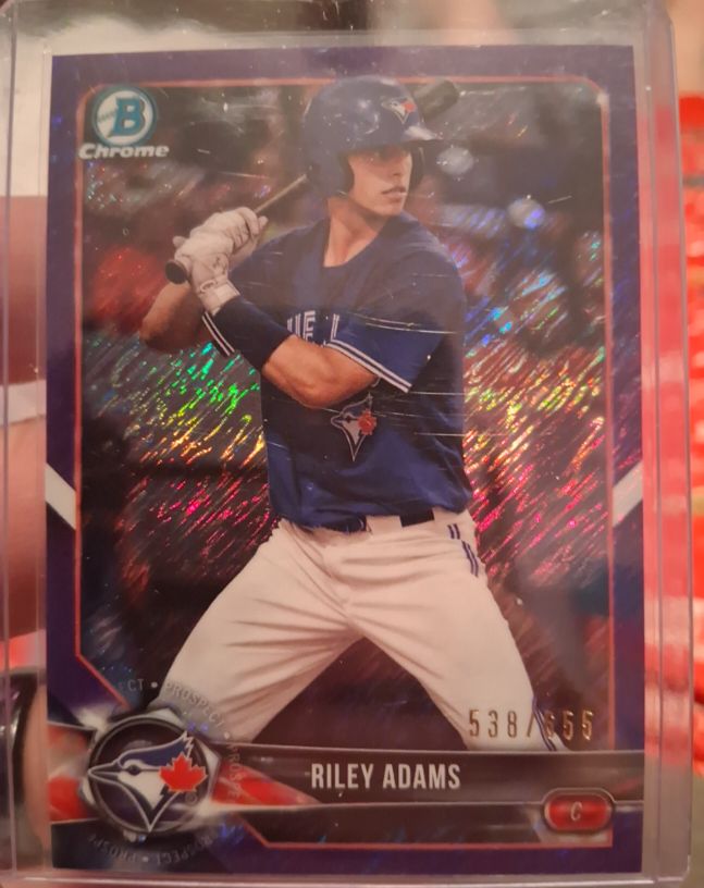 2018 Bowman Chrome #BCP241 Riley Adams — front