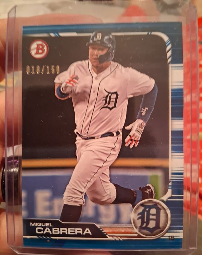 2019 Bowman #Q18/150 Miguel Cabrera — front