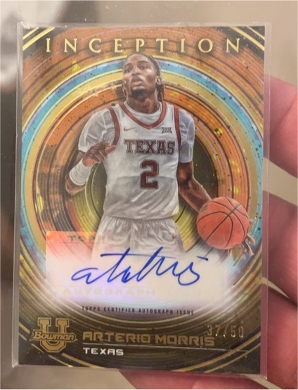 2022-23 Bowman University Inception #BIA-AMS Arterio Morris Autograph — front
