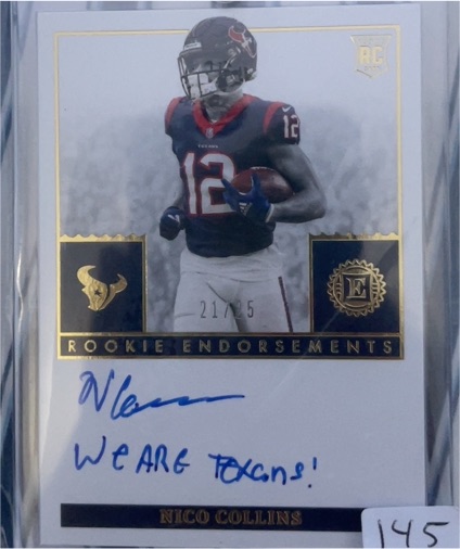 2021 Panini Encased Rookie Endorsements #RE-NC Nico Collins — front