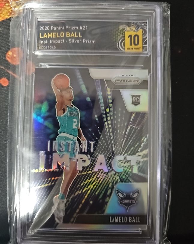 2020 Panini Prizm #21 LaMelo Ball Instant Impact Silver Prizm — front