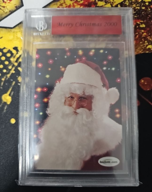 Merry Christmas 2000 Santa Claus Beckett Card — front