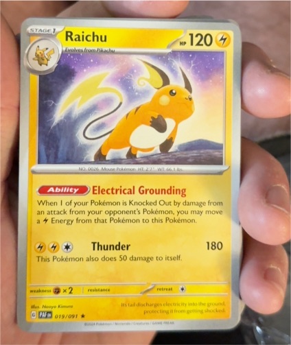 2023 Pokémon Paldean Fates #019 Raichu — front