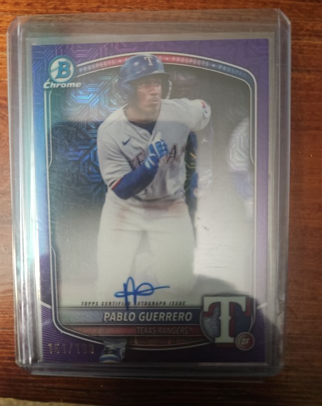 2025 Bowman Chrome #BMA-PG Pablo Guerrero — front