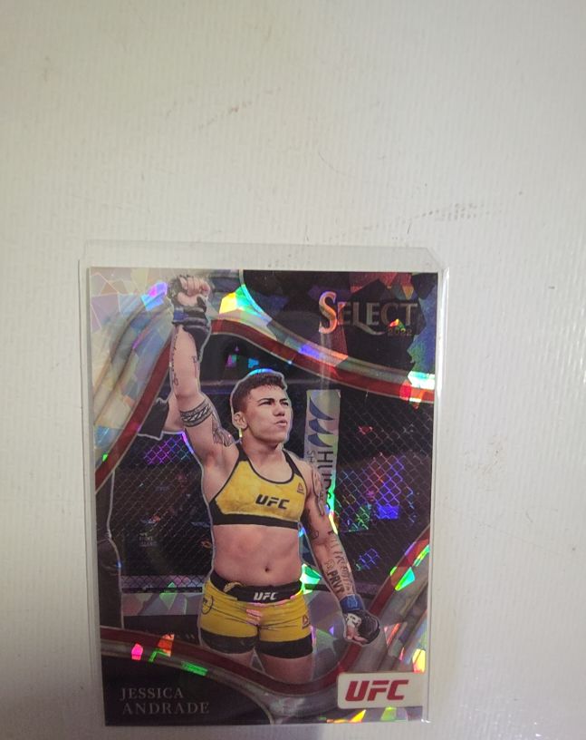 2022 Panini Select UFC Octagonside Gold Disco Prizm #203 Jessica Andrade — front