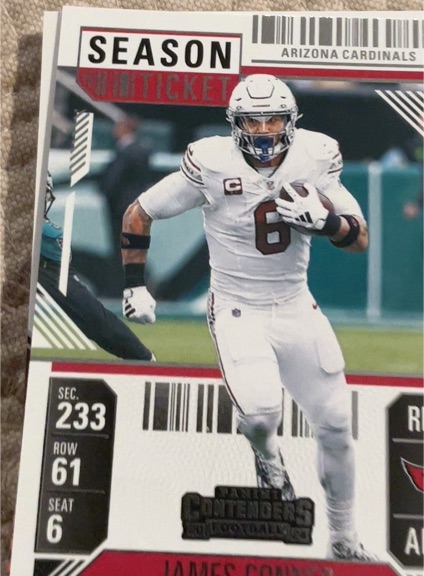 2024 Panini Contenders #2 James Conner Season Ticket — front