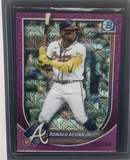 2025 Bowman Chrome #21 Ronald Acuña Jr. — front