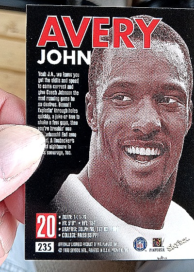 1998 Topps #235 John Avery — back