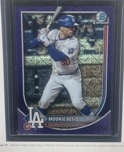 2025 Bowman Chrome #16 Mookie Betts — front