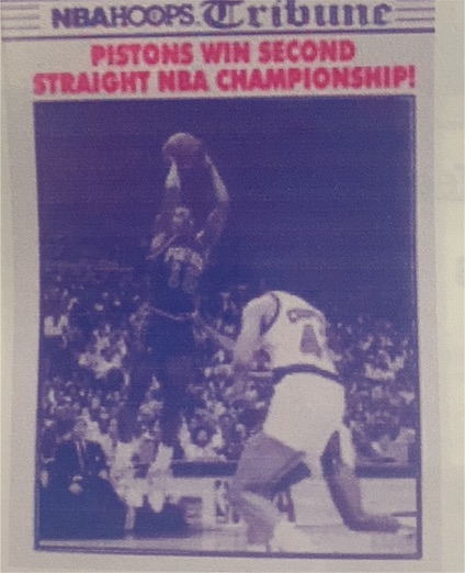 1990-91 Hoops #341 Pistons Win Second Straight NBA Championship! — front