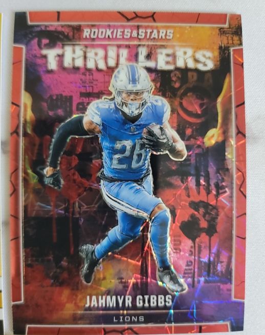 2024 Panini Rookies & Stars Thrillers #T-JGS Jahmyr Gibbs — front