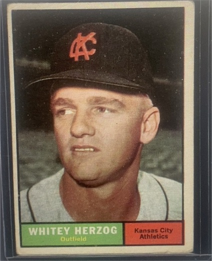 1961 Topps #106 Whitey Herzog — front