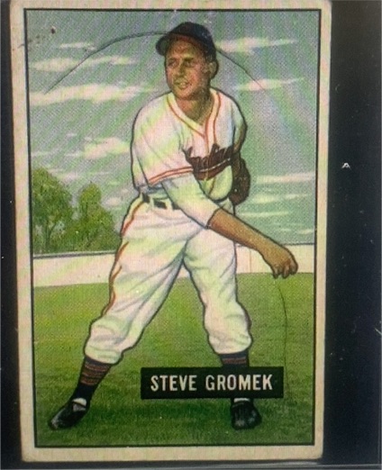 1951 Bowman #115 Steve Gromek — front