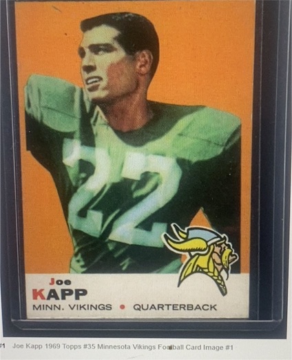 1969 Topps #35 Joe Kapp — front