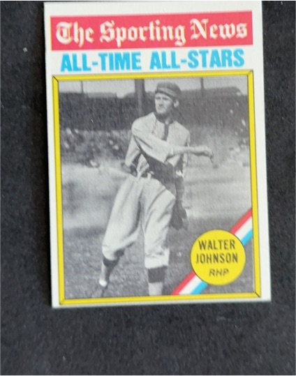 1976 Topps #349 Walter Johnson — front