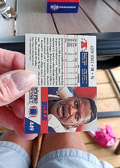 1991 Pro Set #449 Leon Seals — back