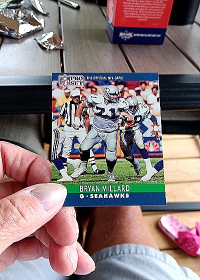 1990 Pro Set #303 Bryan Millard Seattle Seahawks — front