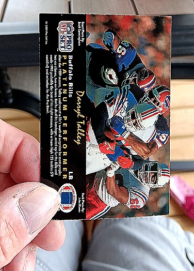 1991 Pro Set Platinum #6 Darryl Talley — back