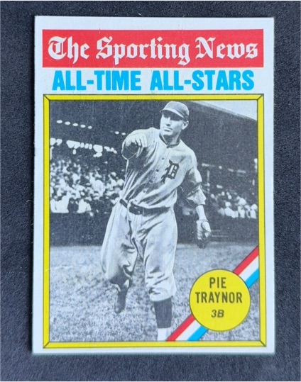 1976 Topps #343 Pie Traynor — front