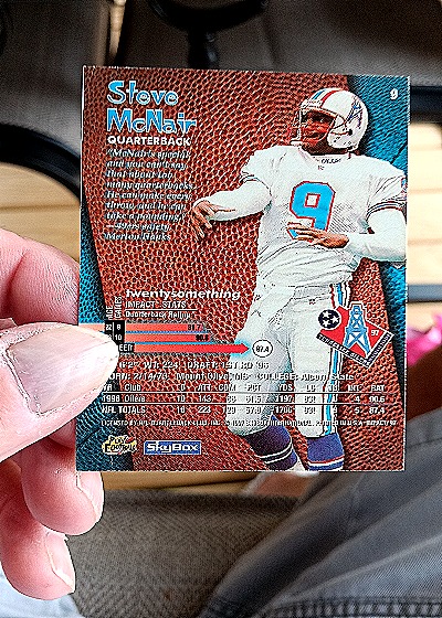 1997 SkyBox Impact #9 Steve McNair — back