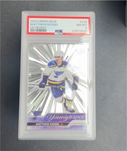 2023 Upper Deck #240 Matthew Kessel Young Guns Outburst — front