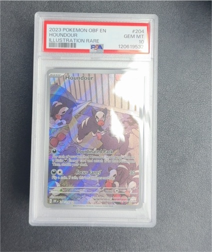 2023 Pokémon Obsidian Flames #204 Houndour Illustration Rare — front