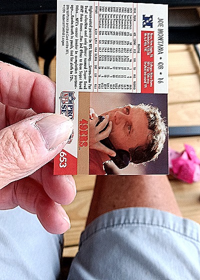 1990 Pro Set #653 Joe Montana — back