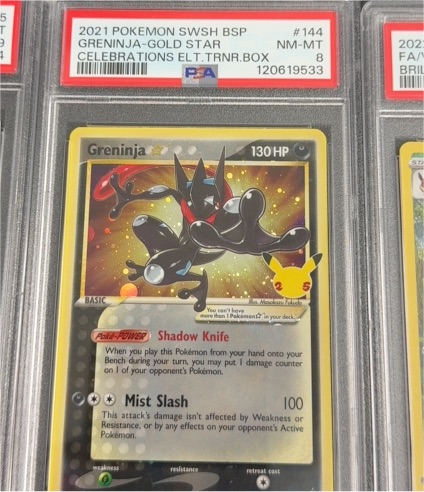 2021 Pokemon SWSH Celebrations #144 Greninja Gold Star — front
