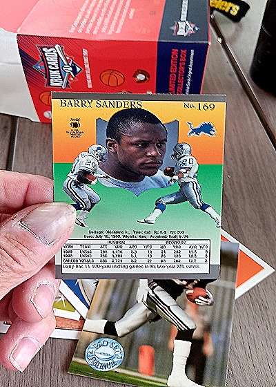 1991 Fleer Ultra #169 Barry Sanders — back