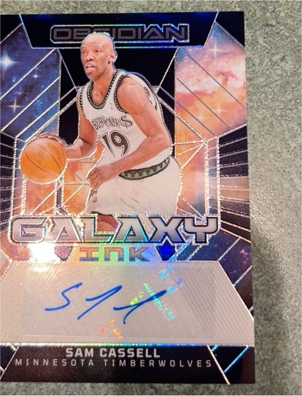2023-24 Panini Obsidian Galaxy Ink #GI-CAS Sam Cassell — front