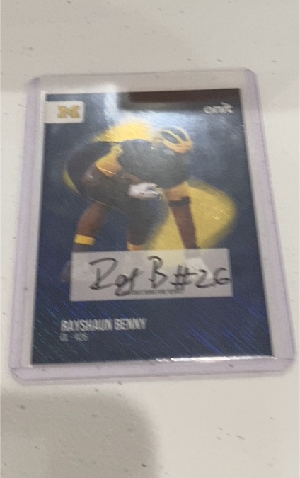 2025 Onit Michigan Football #Rayshaun Benny — front