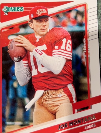 2021 Donruss #57b Joe Montana No Helmet Variation — front