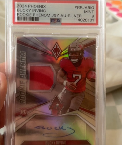 2024 Panini Phoenix #RPJABIG Bucky Irving Rookie Phenom JSY AU-Silver — front