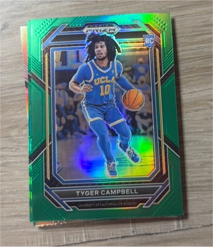 2023 Panini Prizm Draft Picks #29 Tyger Campbell UCLA Bruins Rookie — front