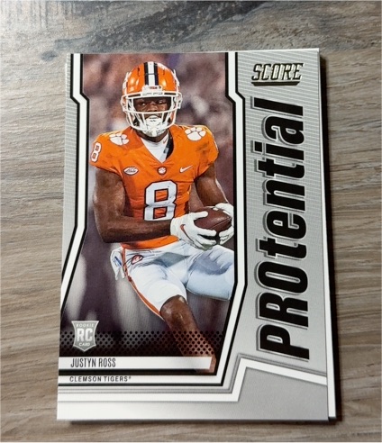 2022 Panini Score #P-JR Justyn Ross PROtential Rookie Card — front