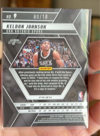 2024-25 Panini Prizm Mosaic #9 Keldon Johnson — front