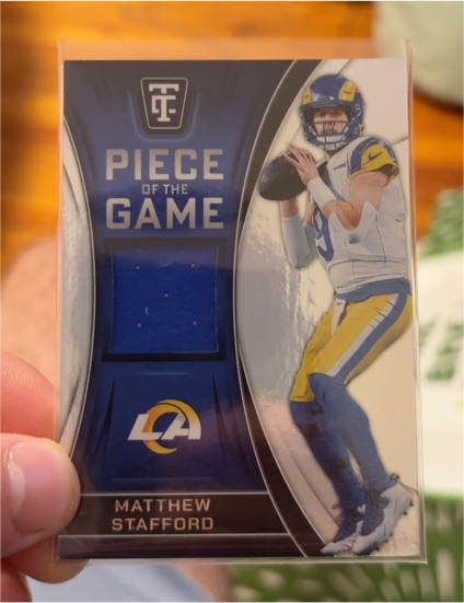 2024 Panini Totally Certified Piece of the Game Matthew Stafford — front